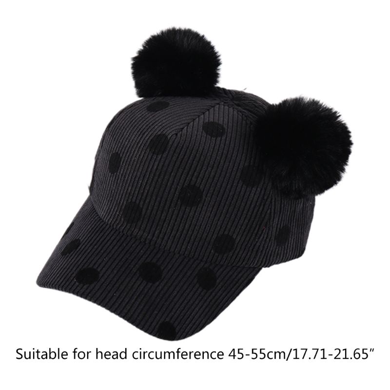 Mũ Lưỡi Trai Họa Tiết Chấm Bi Dễ Thương Thời Trang Thu Đông Cho Bé