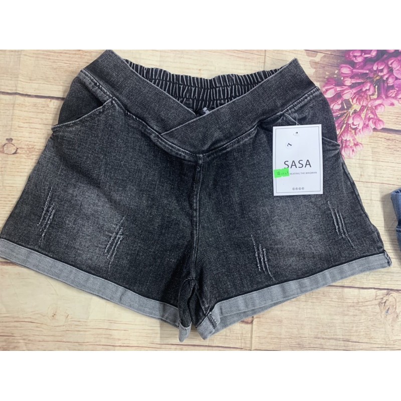 Quần Sooc bầu cạp chéo mẫu mới💗 chất jean co giãn mặc thỏa mái, 💗 size S~3XL