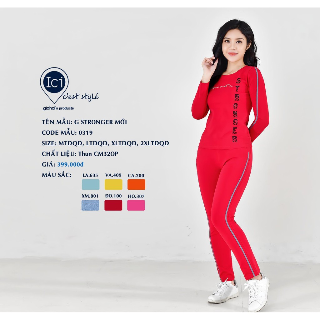 Bộ mặc nhà thu đông Gia Hồi Strong gilr | BigBuy360 - bigbuy360.vn
