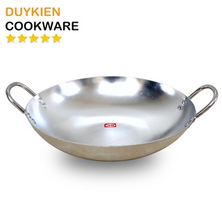 Chảo Nhôm Chiên Xào Đáy Sâu Cho Các Món Mì Xào, Cơm Chiên, Xào Rau Muống Tiện Lợi [26-30-34-38CM]