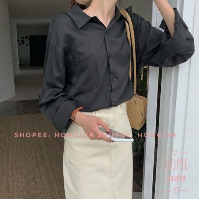 Áo sơ mi chất đũi lụa nhiều màu siêu đẹp