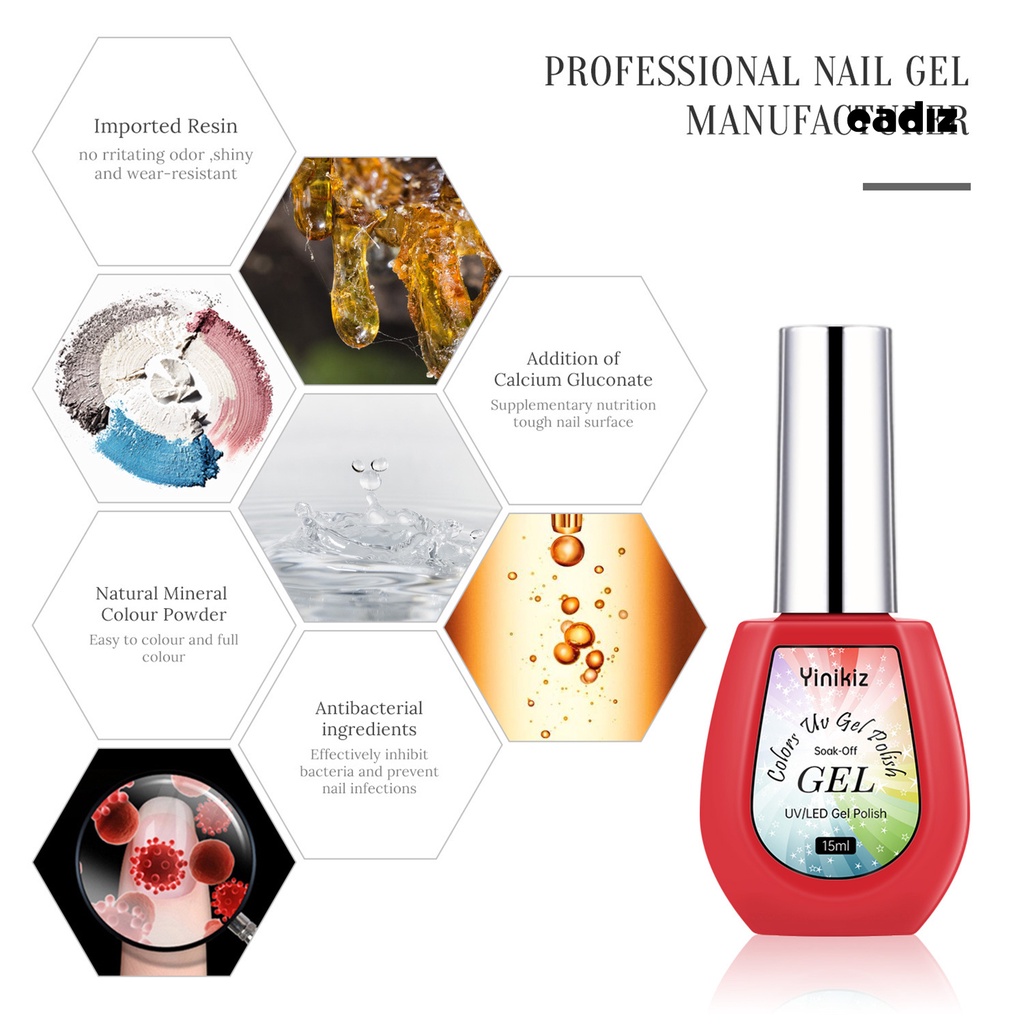 Gel Sơn Móng Tay 15ml Màu Sắc Thời Trang Chất Lượng Cao