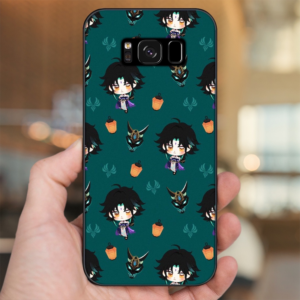 Ốp lưng Samsung S8, S8 Plus viền đen in hình Xiao Genshin Impact
