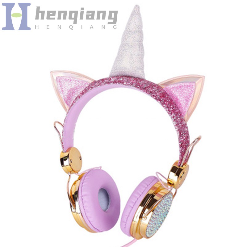 Tai Nghe Chụp Tai Có Dây Hình Kỳ Lân Dễ Thương Cho Nữ | BigBuy360 - bigbuy360.vn