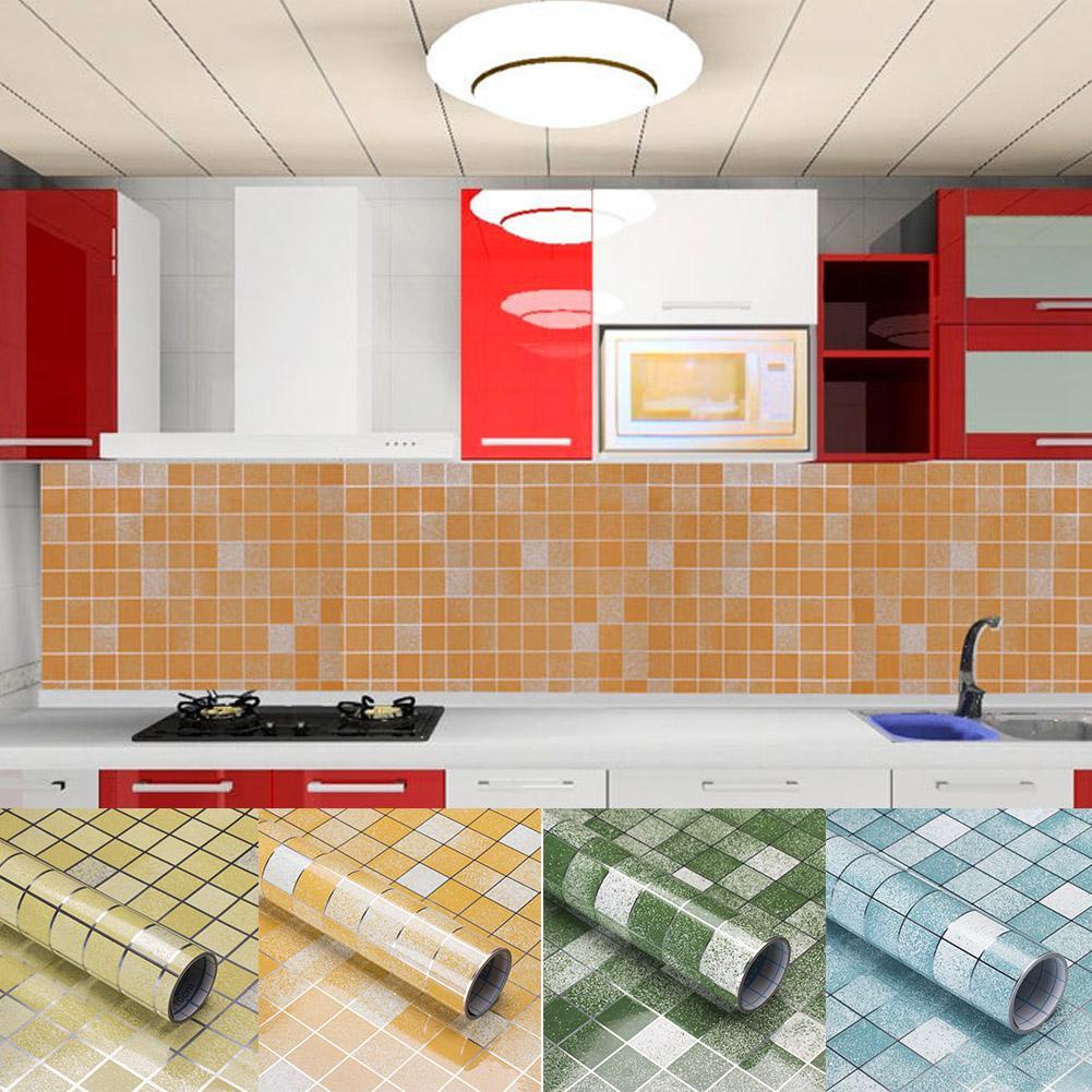 Giấy dán tường nhà bếp chịu nhiệt độ cao chống dầu và nước 45 x 100cm I7X2