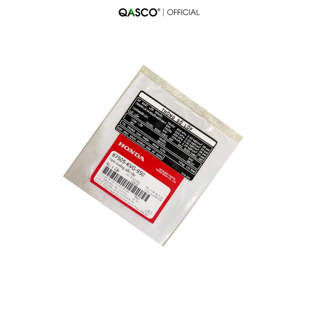 Tem hướng dẫn lốp HONDA Air Blade 110 / Air Blade 110 Fi