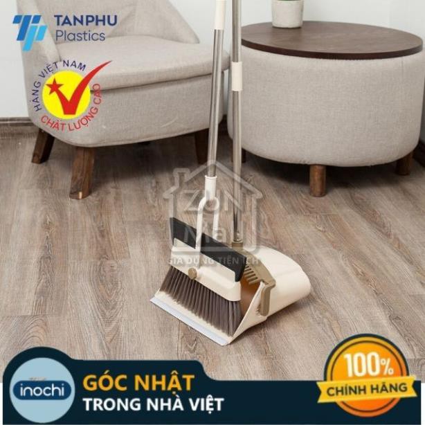 [CHÍNH HÃNG] Chổi Quét Nhà Kèm Hót Rác đa năng thông minh Cao Cấp Inochi có gạt nước, XOAY 360 độ, LỌC LÔNG TÓC