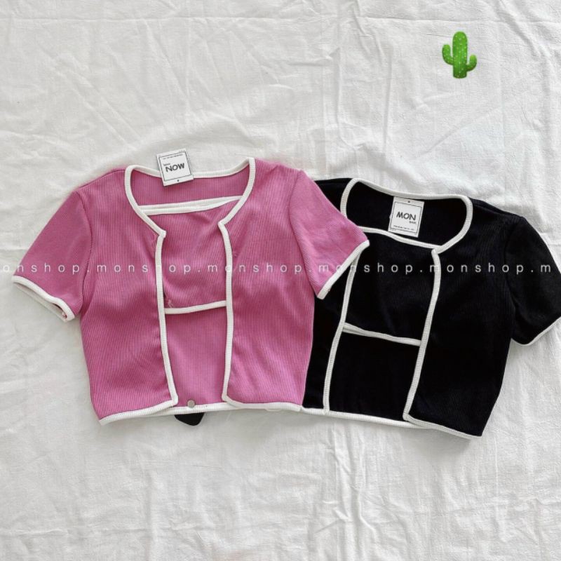 Sét croptop 2in1 phối viền CAO CẤP PUCA 2021