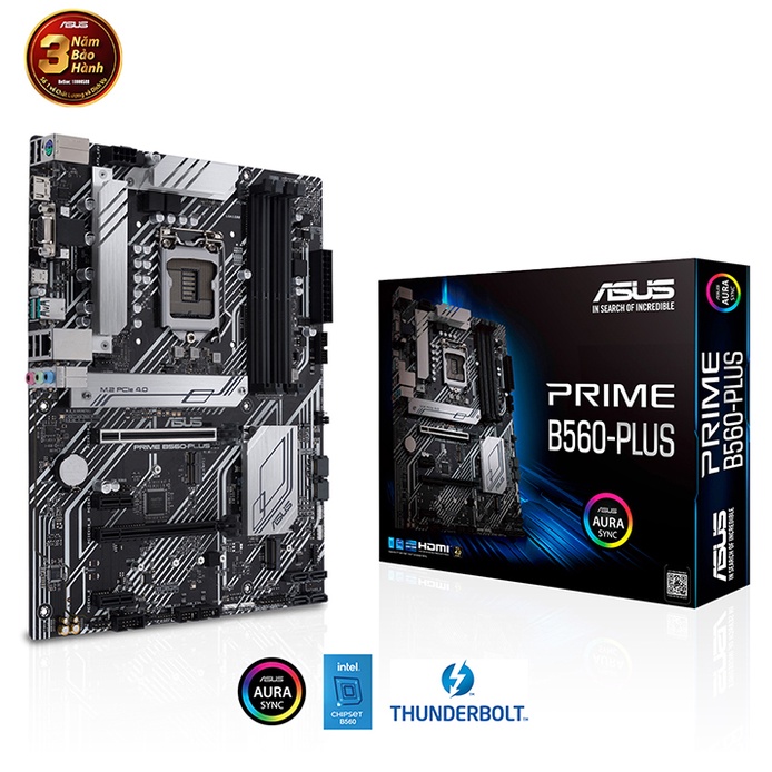 Bo mạch chủ ASUS PRIME B560-PLUS (Intel B560, Socket 1200, ATX, 4 khe Ram DDR4) - Bảo hành chính hãng 36 Tháng