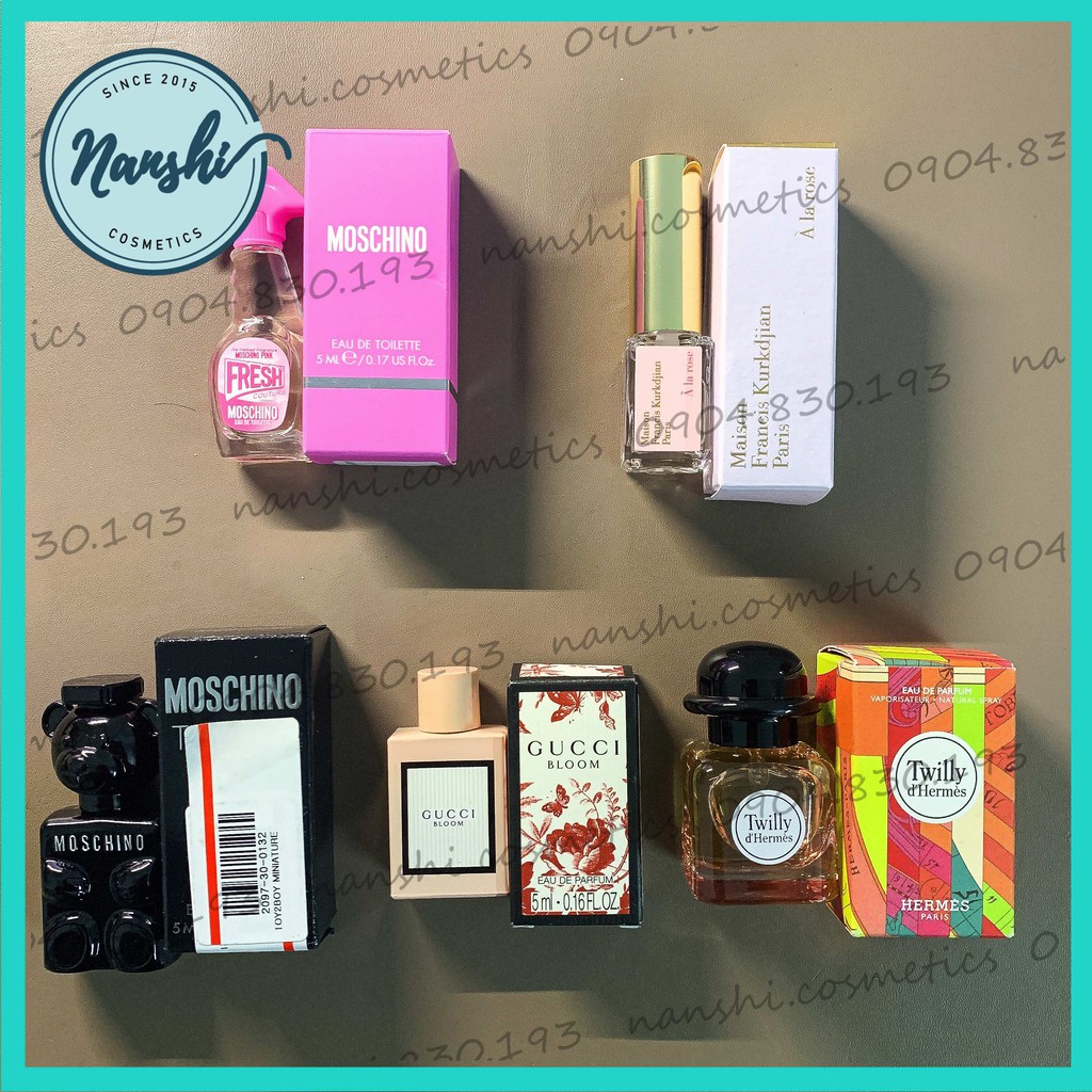 Sample Nước Hoa Mini Gucci, Moschino, Hermes, MFK