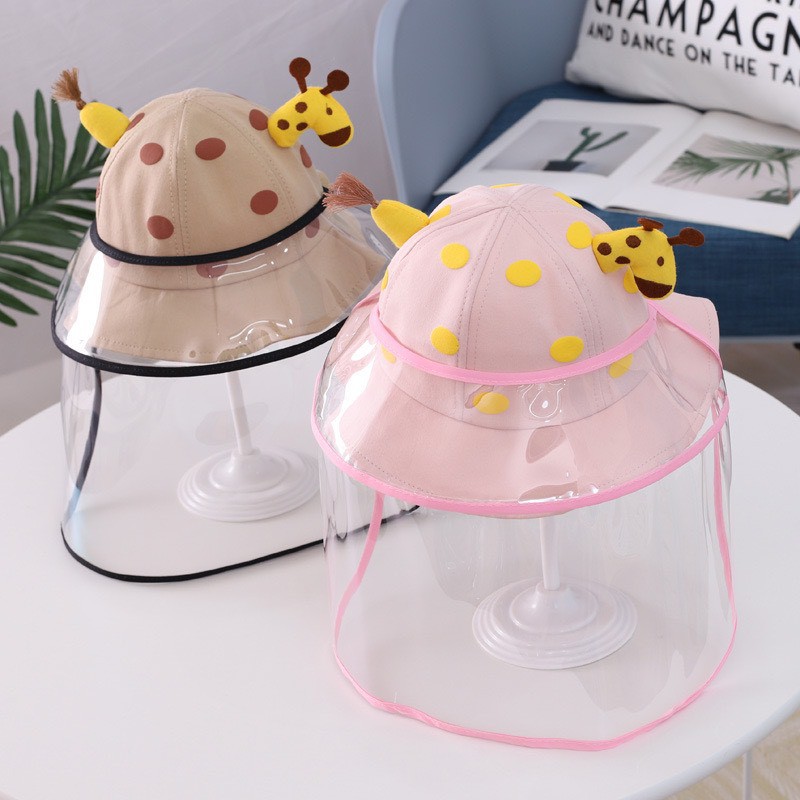 Mũ chắn giọt bắn, mũ vàTấm Che Mặt Bảo Vệ Chống Sương Mù/ Bụi Bẩn/Chắn tia UV An Toàn Cho Bé