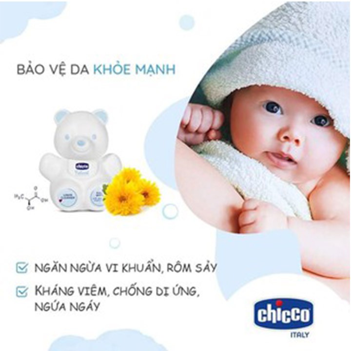 Sữa Tắm Dưỡng Da Natural Sensation Teddy Chicco 0M+ - Giúp Cân Bằng PH & Tăng Miễn Dịch Cho Da - CLC Pharmacy