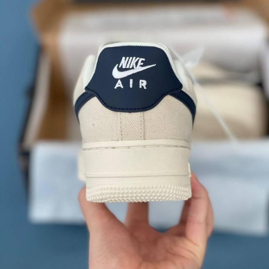 Giày sneaker AF1 CANVAS NAVY, Giày air force 1 Vải Canvas Sữa Non móc xanh Navy Hàng Đẳng Cấp [Fullbox - Sẵn hàng]