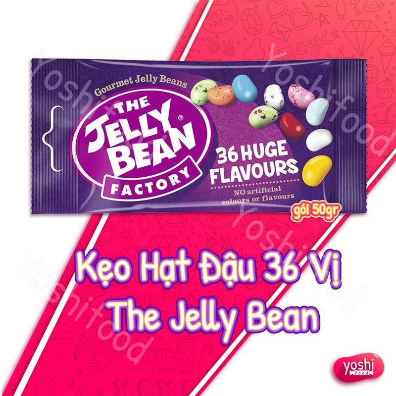 Kẹo Hạt Đậu The Jelly Bean 36 vị gói 50gr