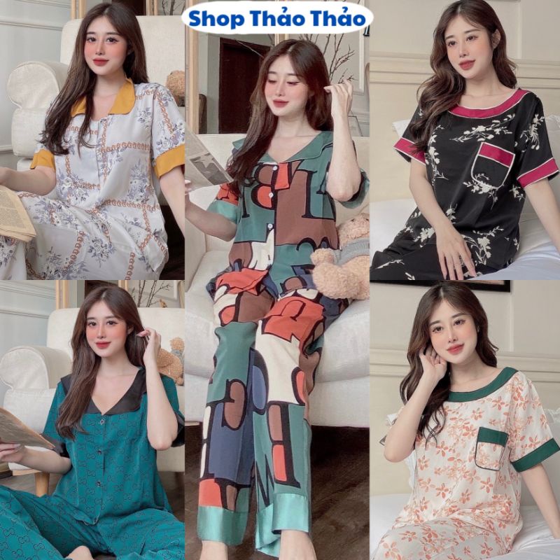 [Lụa Mango]Đồ Bộ Pyjama Có Co Giãn Mặc Nhà Sang Xịn Mát Đủ Size 🌸Giảm 10K Đơn 200K