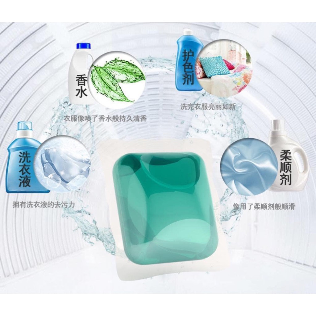 Hộp 30 đến 50 Viên giặt xả quần áo thơm lừng
