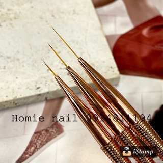 Set cọ nét cao cấp 3 size vẽ móng RoseGold