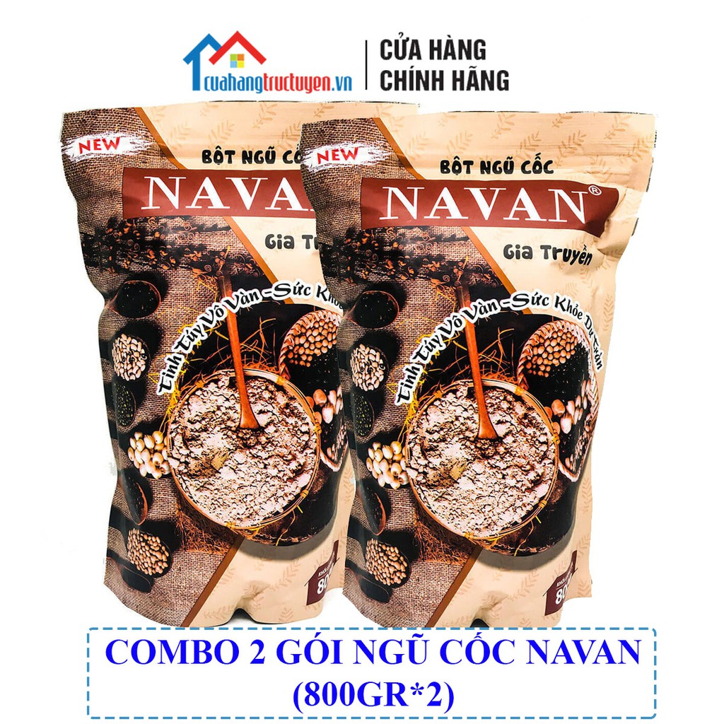 (Kèm Thực Đơn) Combo 2 Gói Bột Ngũ Cốc NaVan Lợi Sữa, Ăn Dặm Có Thể Uống Giảm Hoặc Tăng Cân Tùy Nhu Cầu