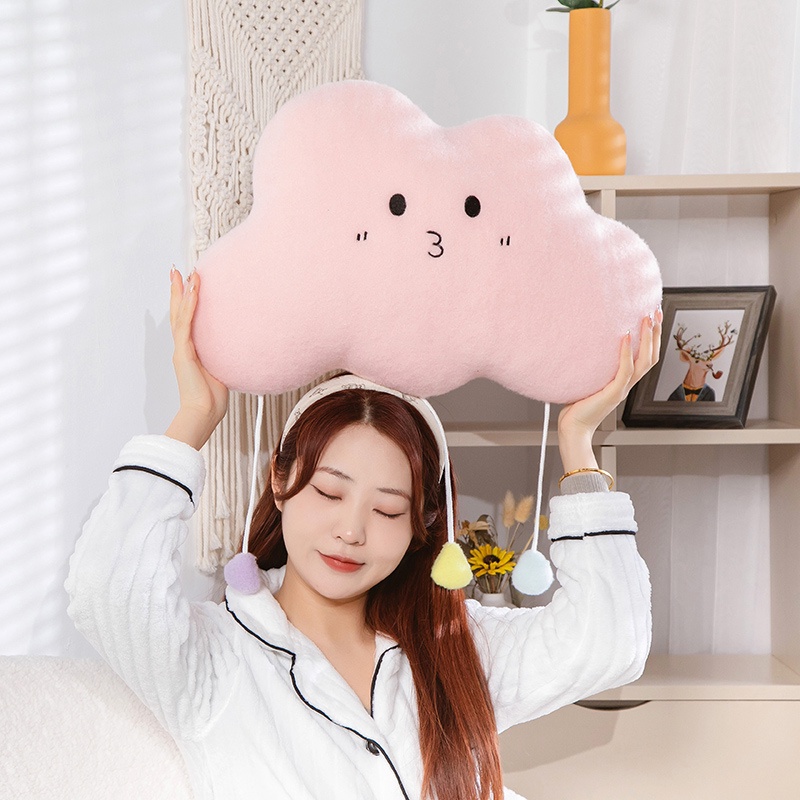 ☁☁Đám mây đầy màu sắc đáng yêu Plushie Gối Mềm mại Trang trí dễ thương Bầu trời Đám mây Đệm Búp bê Nhồi bông