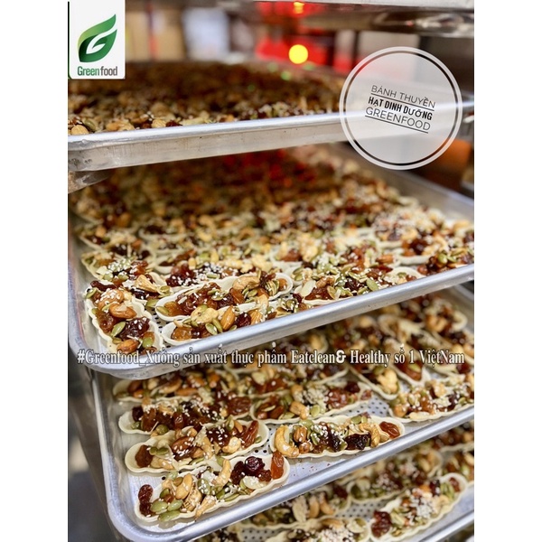 BÁNH THUYỀN GREENFOOD mix Siêu hạt dinh dưỡng và Hoa quả sấy ăn kiêng, giảm cân, không đường dành cho eatclean healthy