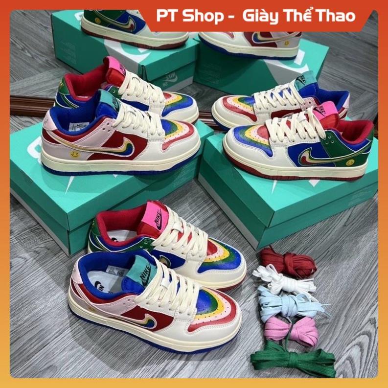 [FreeShip+ Hàng Cao Cấp] GIÀY JD CẦU VỒNG 7 MÀU LAU AU SC, GIẦY JD1 SNEAKER HỌC SINH HÓT
