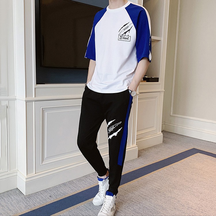 Bộ Quần Áo Thun Nam Thể Thao Ngắn Tay Kết Hợp Quần Dài Họa Tiết Vết Cào Cá Tính SEPTEMBERGIRL1989 SET NAM 90000109 | BigBuy360 - bigbuy360.vn