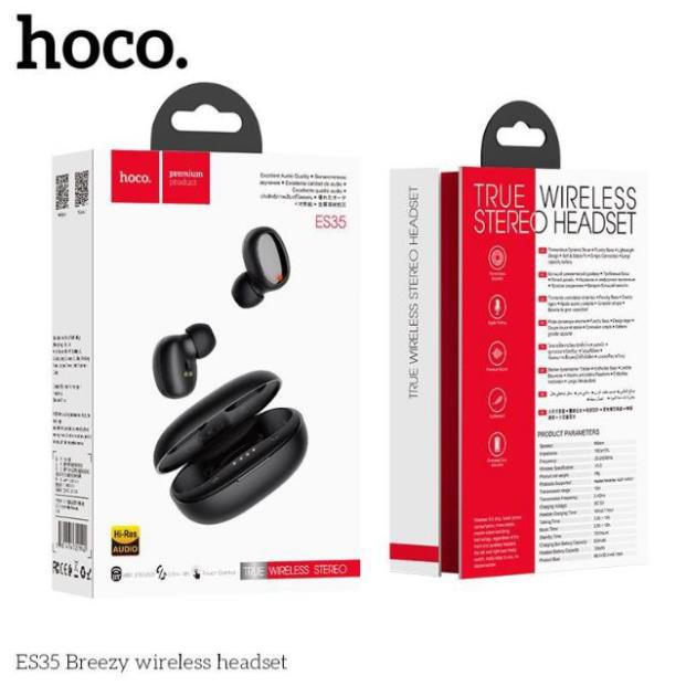 Tai nghe bluetooth 💕 𝑭𝑹𝑬𝑬𝑺𝑯𝑰𝑷 💕 Tai nghe không dây Hoco ES35 pin 4h,chống nước IP54,BH 1 năm