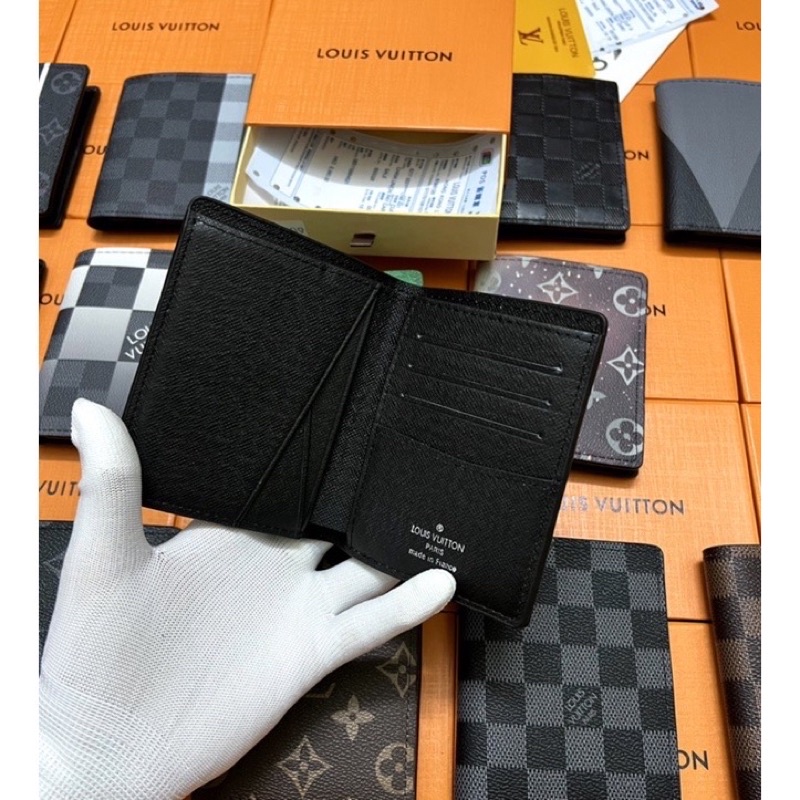 Ví Nam, Bóp Nam Dáng Đứng Ngắn Gập Đôi [FullBox] Nhiều Ngăn Gài thẻ, Size 12*9,5cmw