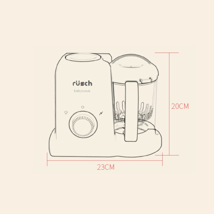 Máy hấp và xay thức ăn đa năng Máy chế biến đồ ăn dặm cho bé cao cấp Baphiya chịu nhiệt tốt an toàn với 5 tính năng