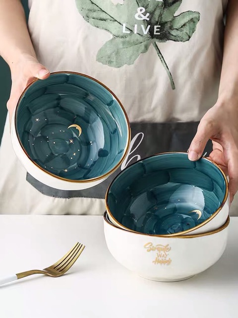 Bát sứ hoạ tiết bầu trời sao - 3 kích cỡ