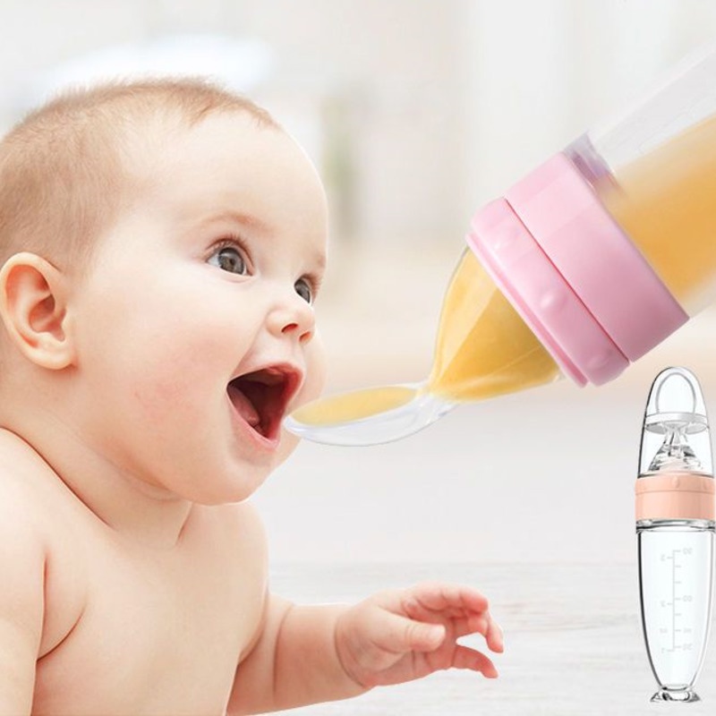 Bộ Muỗng Ăn Dặm Bằng Silicone An Toàn Dành Cho Trẻ Sơ Sinh bình sữa cho bé sơ sinh