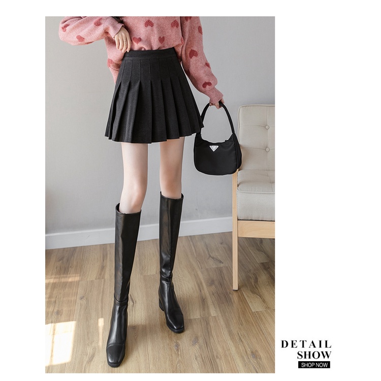 Chân váy len ngắn xếp ly lưng cao dáng chữ A 6 màu tùy chọn thời trang Hàn Quốc cho nữ
 | BigBuy360 - bigbuy360.vn