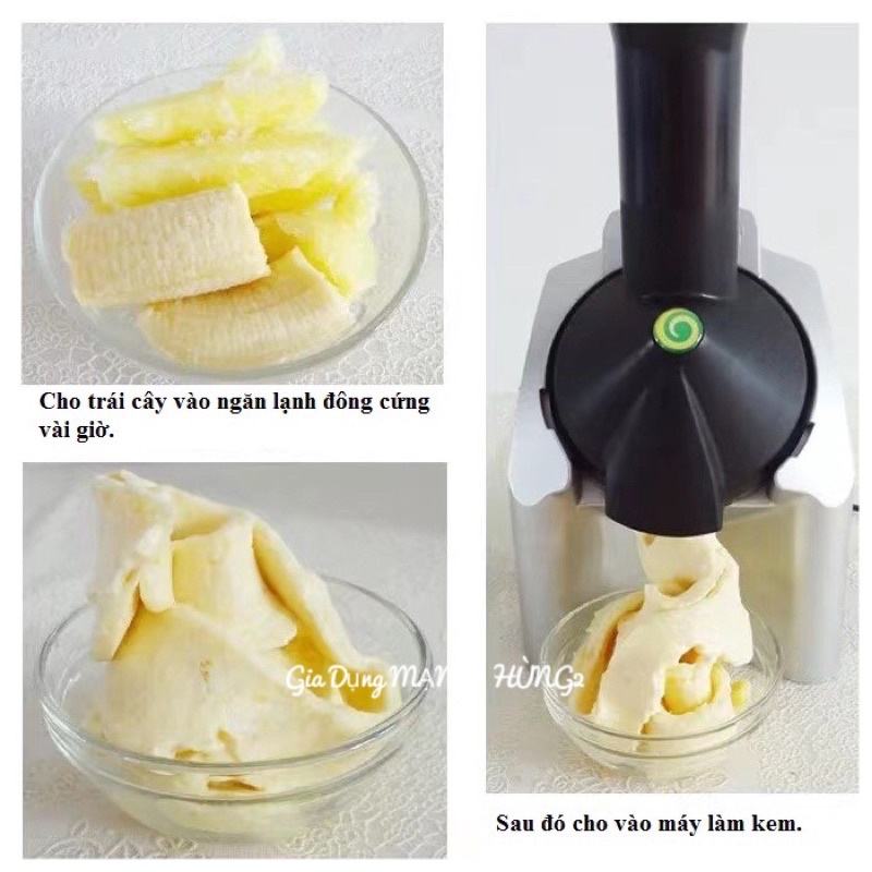 MÁY XAY KEM - LÀM KEM TƯỢI HOA QUẢ ĐÓNG ĐÁ VÀ LÀM KEM XAY CẮT LÁT