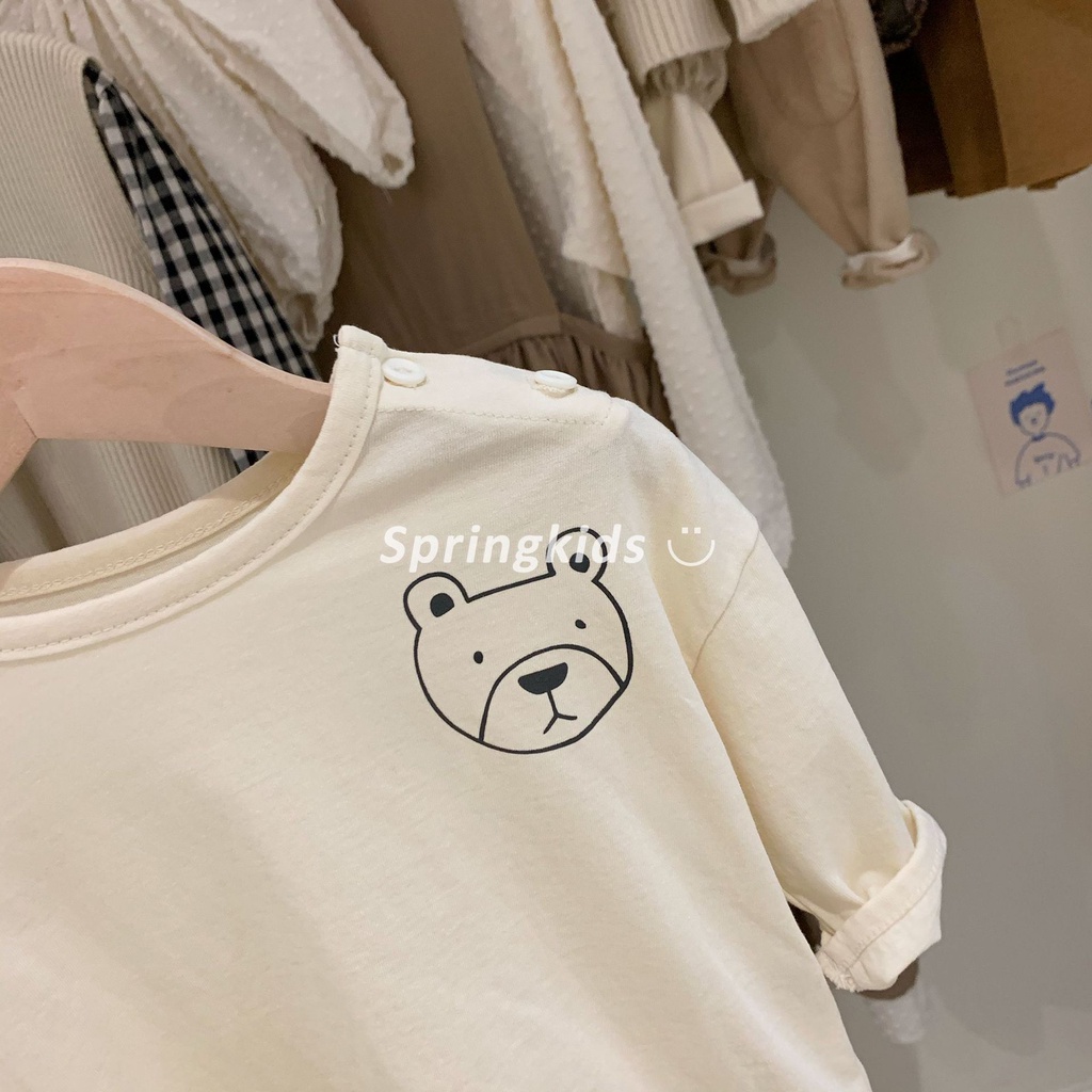 Áo Thun Mềm Mại Màu Trơn Phong Cách Hàn Quốc Ttc244 Cho Bé Sơ Sinh