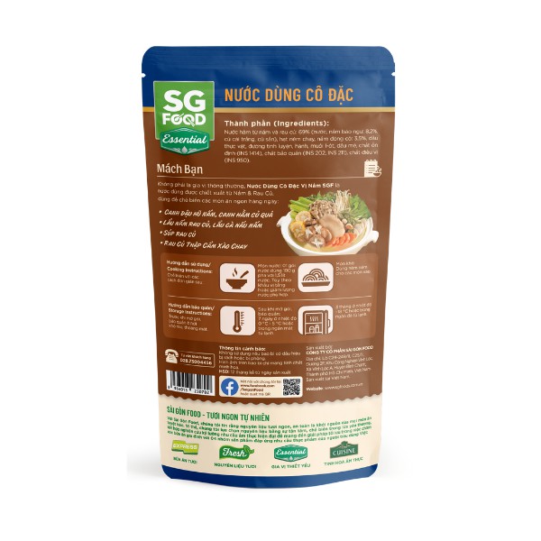 Nước Dùng Cô Đặc Vị Nấm Sài Gòn Food 180g | BigBuy360 - bigbuy360.vn