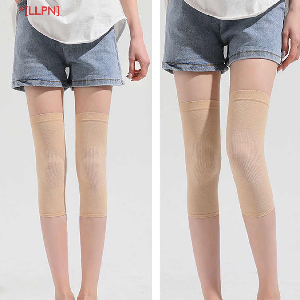 1 Cặp Đệm Bảo Vệ Đầu Gối Bằng Nylon Co Giãn Tiện Dụng Khi Chơi Bóng Rổ / Bóng Chuyền / Đạp Xe