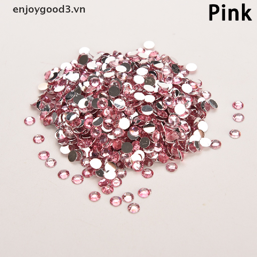 Set 1000 hạt đá pha lê tròn dùng trang trí móng 4mm DIY
