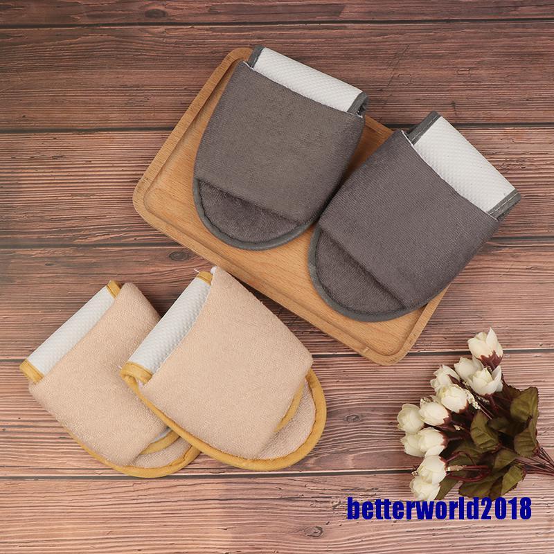 1 Đôi Dép Đi Trong Nhà / Khách Sạn / Spa Thoáng Khí Gấp Gọn Tiện Dụng Betterworld 2018