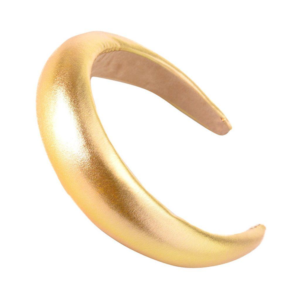 Băng Đô Cài Tóc Bằng Xốp Co Giãn Màu Trơn Phong Cách Vintage Ngọt Ngào Cho Nữ