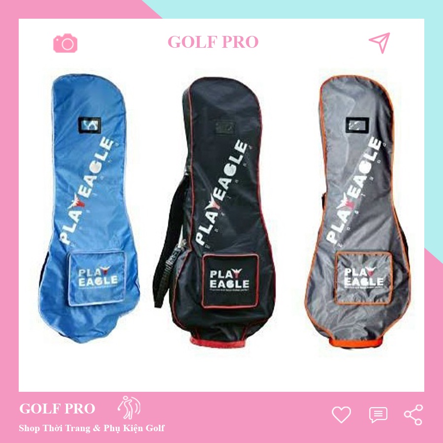 Cover túi gậy golf Play eagle đi mưa bọc bảo vệ túi gậy đi máy bay khỏi va đập trầy xước CM004