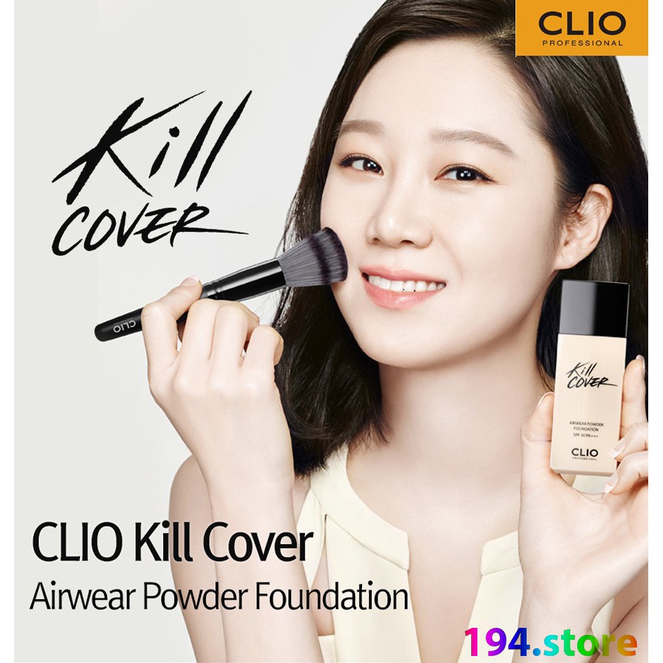 Set Kem nền Clio Kill Cover Airwear Protexture Foundation SPF25, PA++(30ml) 194.store