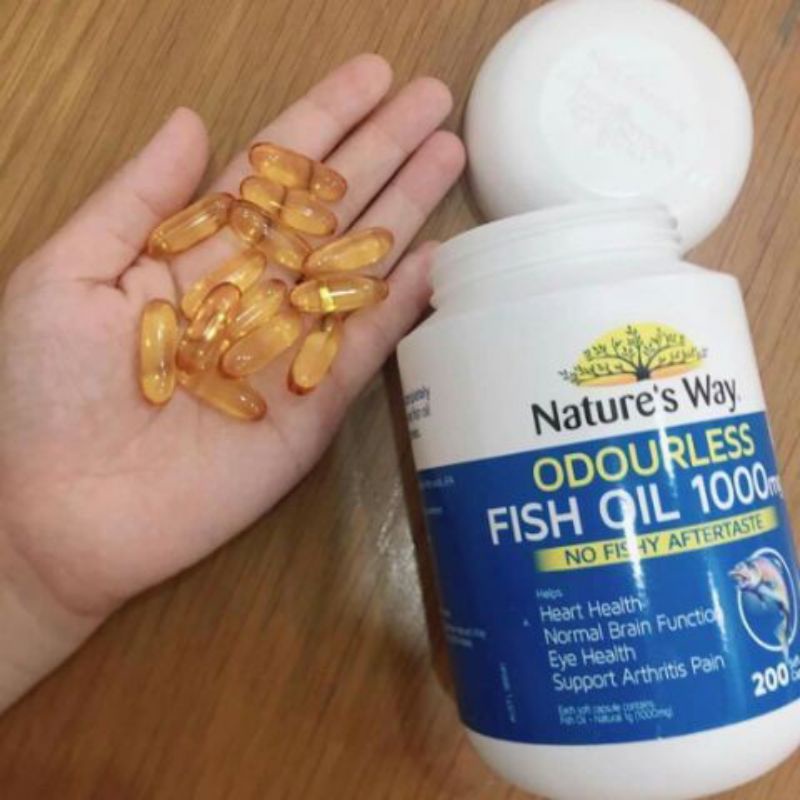 Dầu cá không mùi Nature's Way Fish oil 1000mg