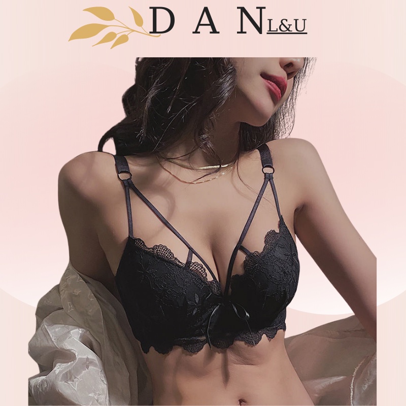 Áo Ngực Nữ Ren Đệm Mỏng Chất Ren Không Gọng Gợi Cảm Nâng Ngực Cài Sau DAN L&amp;U 5508