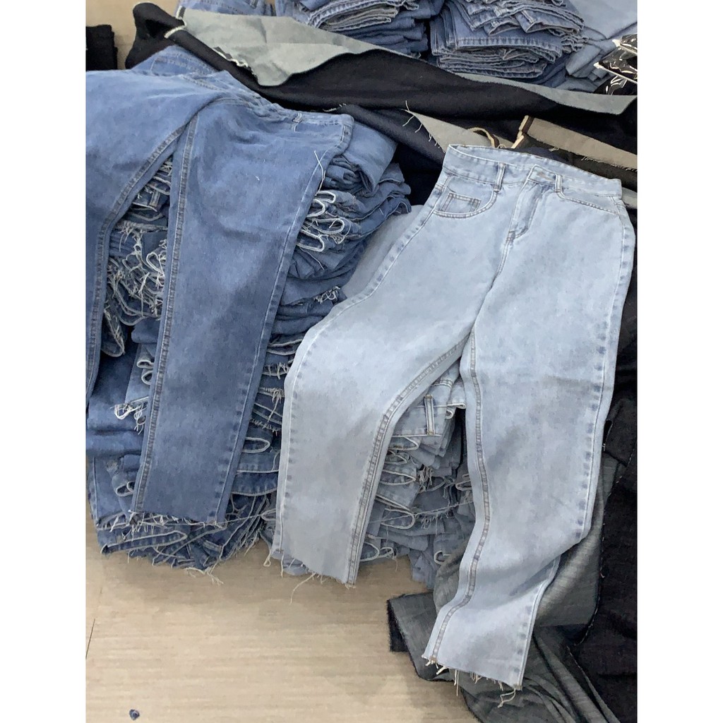 [Mã VOXU10 giảm 10k đơn 150K] Quần Jeans baggy nữ cao cấp AMY HOT trend 2021  - Lai Rách