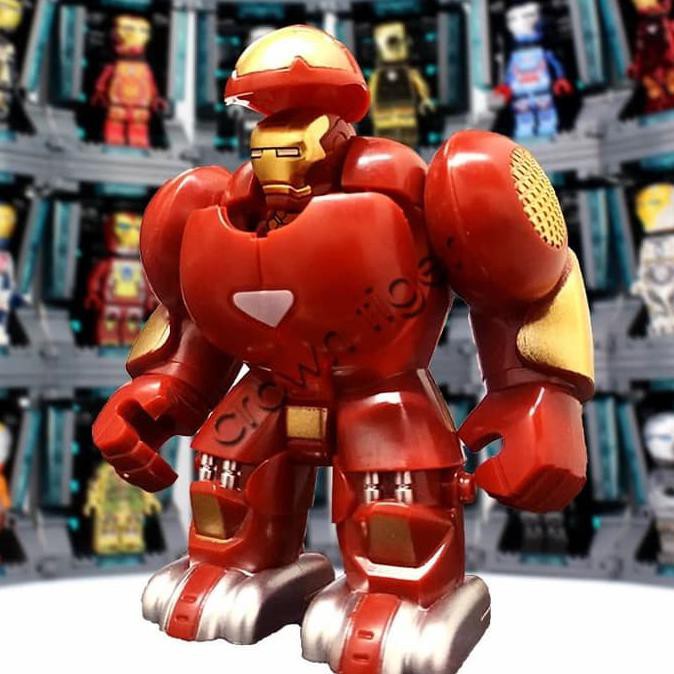 Mô Hình Đồ Chơi Lego Nhân Vật Iron Man Mark 42 Hulkbuster Plus Infinity Gauntlet