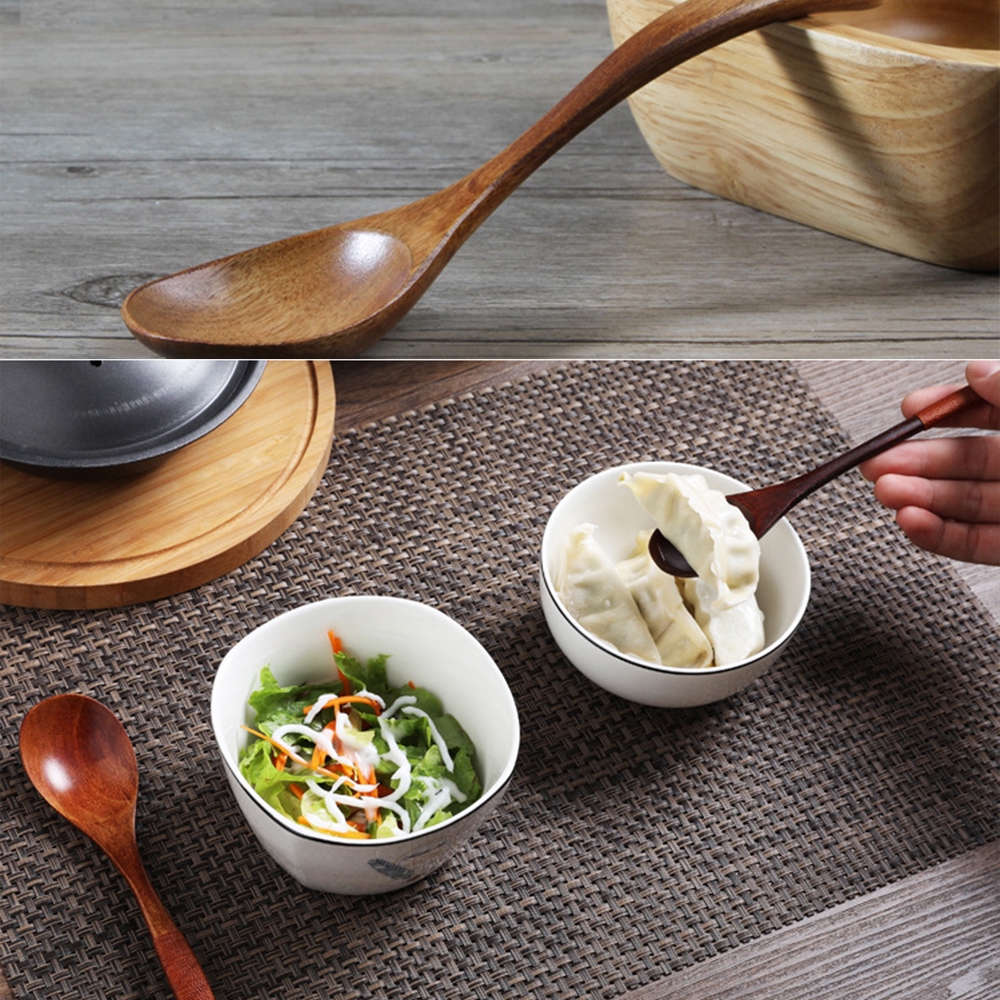 New Japanese Teaspoon Cooking Utensil Kitchen Wooden Spoon
