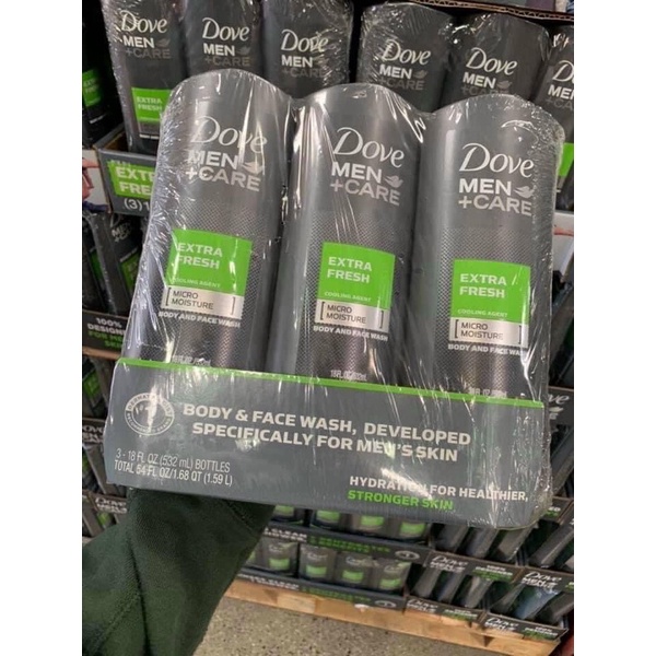 Sữa Tắm & Rửa Mặt Nam 2in1 Dove Men Extra Fresh +CARE 532 ml