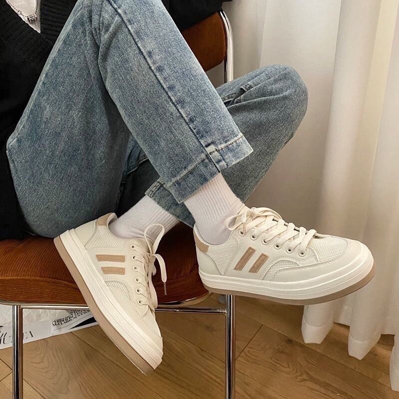 sẵn, giày kiểu hàn quốc | ĐẶT GIAO LUÔN, boot da trắng👌 giày bánh mì Rose