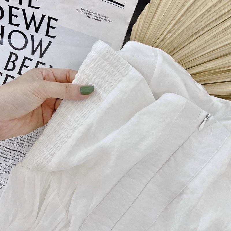 Set đầm midi kèm áo khoác hai lớp