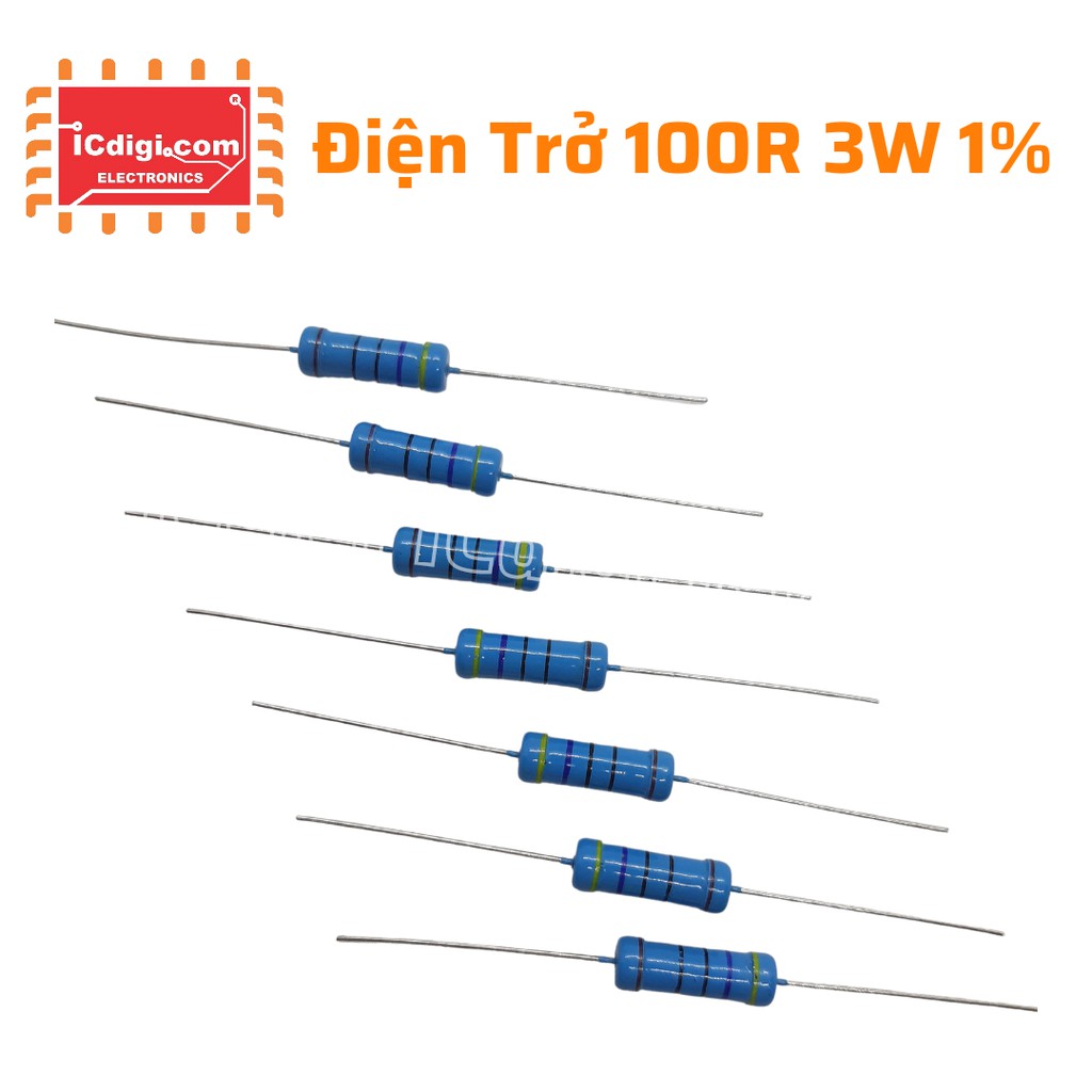 [10pcs] Điện Trở 1% 3W 100R